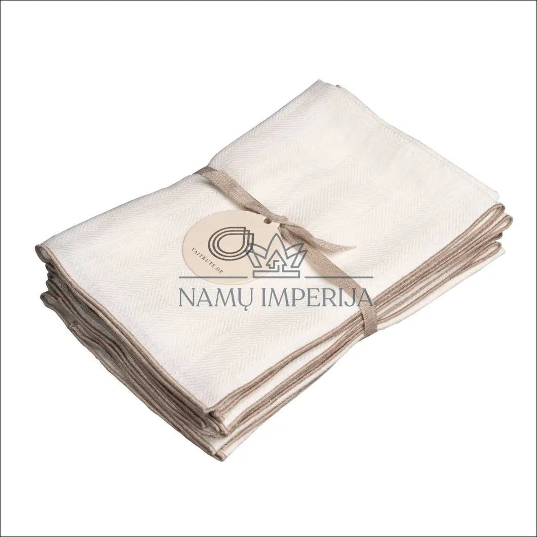 Lino stalo servetėlių komplektas (6vnt) DI5499 - €40 Save 50% 25-50, color-balta, color-ruda, dekoracijos, indai