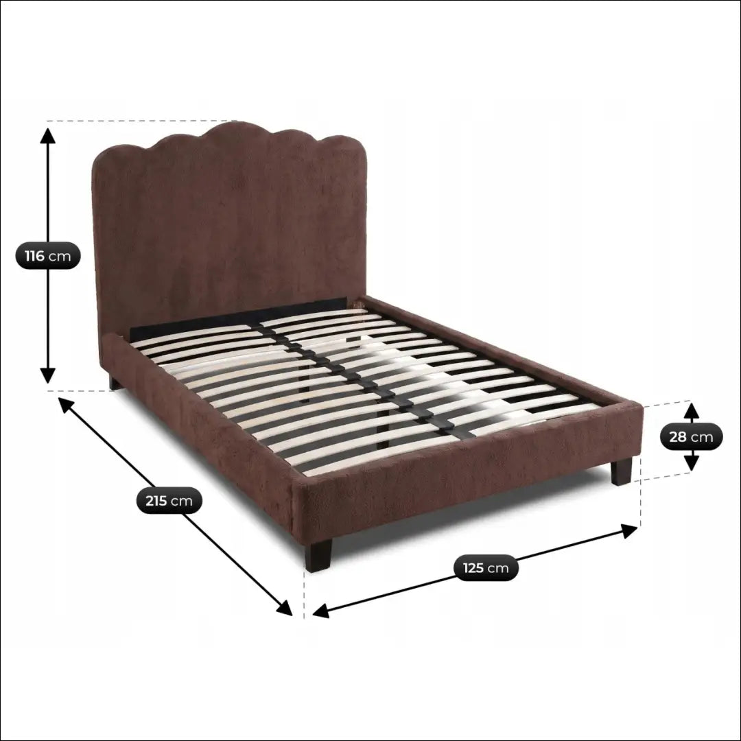 Lova 120x200 ruda boucle TE2593 - €246.14 Save 15% __label:Pristatymas 5-14 d.d., Newelite Naujausi produktai | Namų