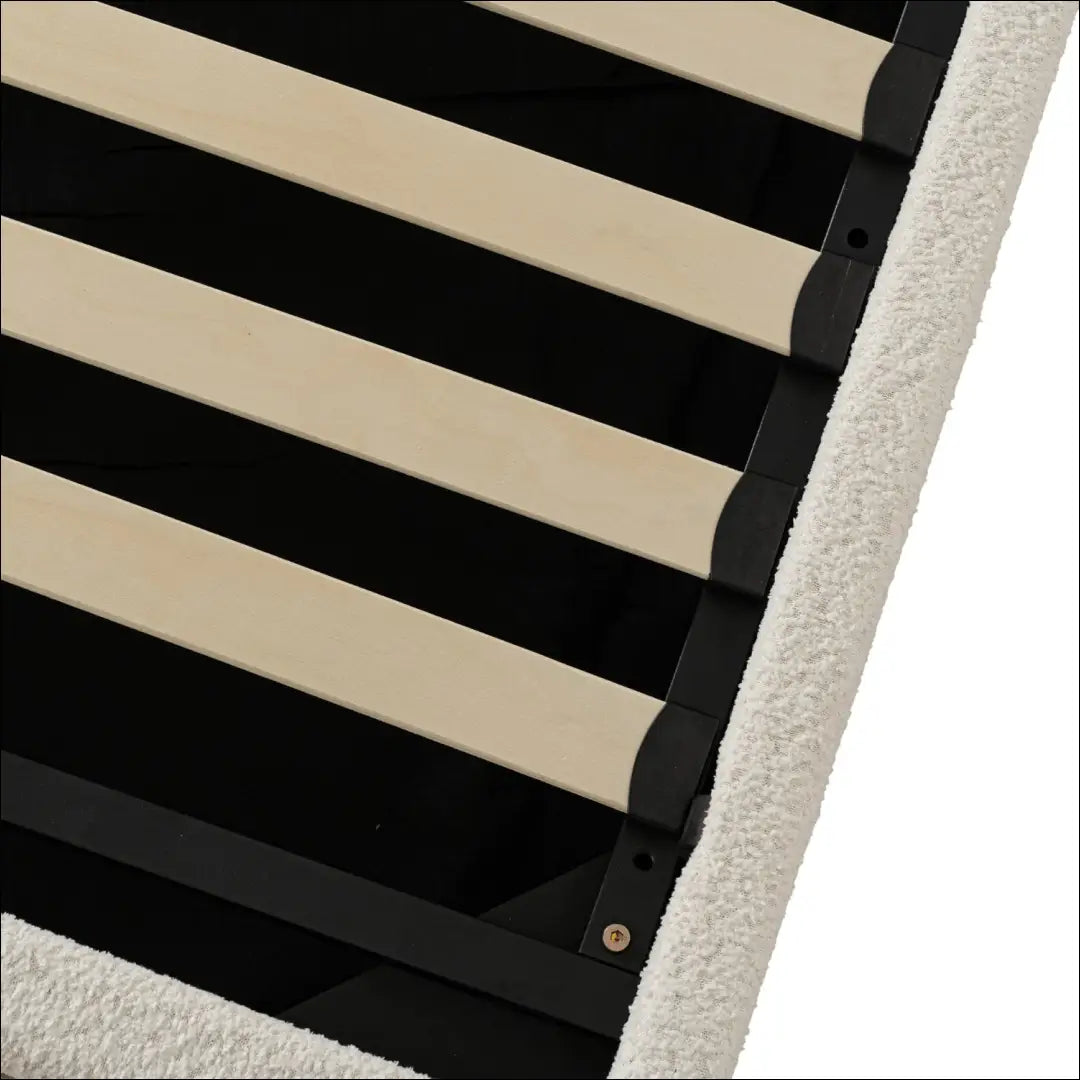 Lova 120x200 su daiktadėže kreminės spalvos Boucle TE2585 - €307.69 Save 15% __label:Pristatymas 5-14 d.d., Newelite
