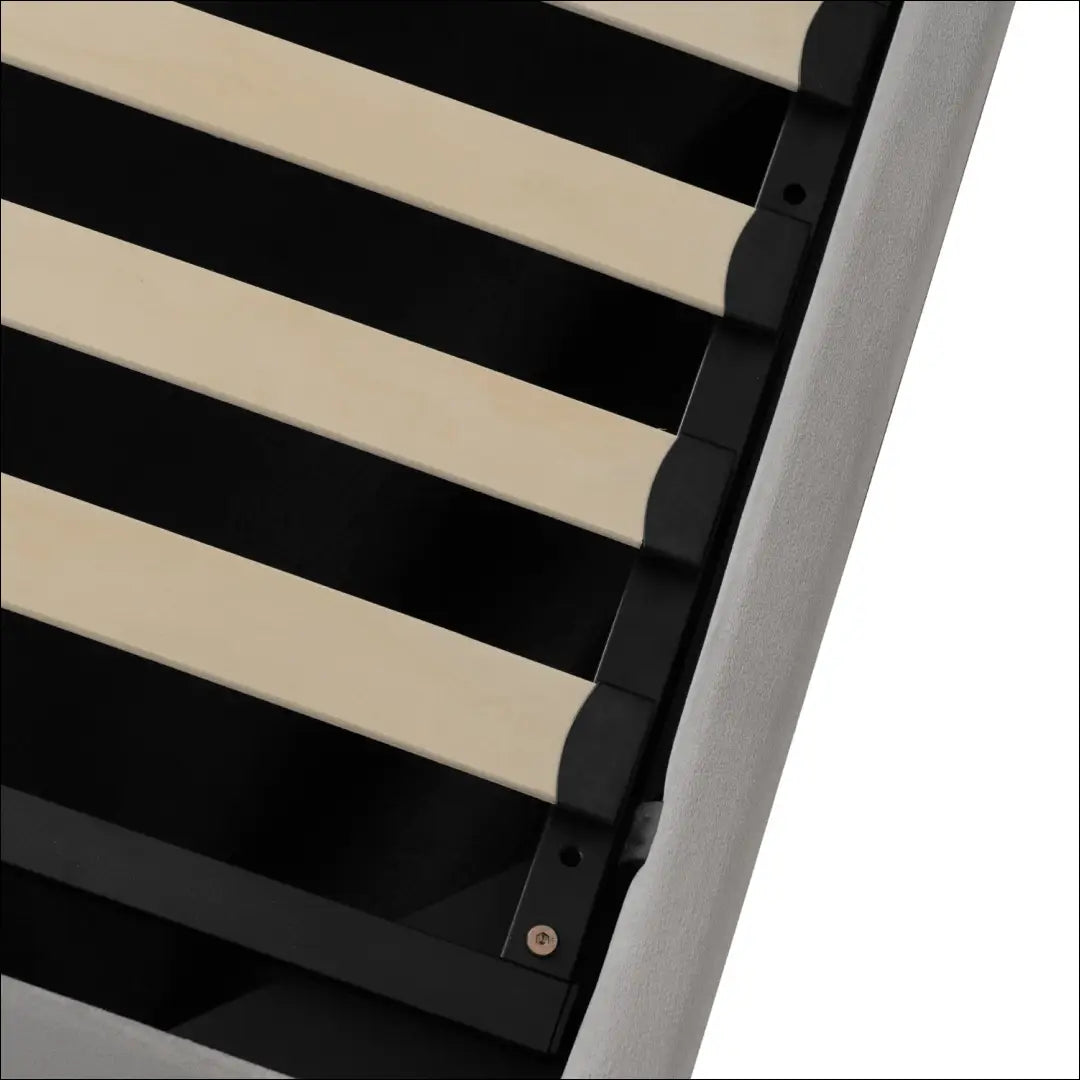 Lova 120x200 su daiktadėže pilka aksominė TE2588 - €307.69 Save 15% __label:Pristatymas 5-14 d.d., Newelite Naujausi