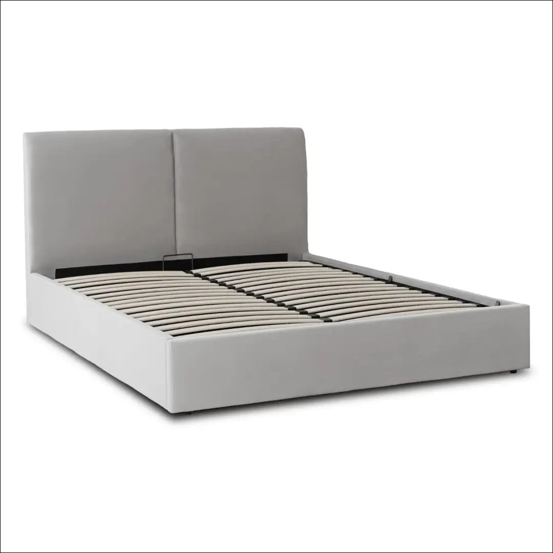 Lova 120x200 su daiktadėže pilka aksominė TE2588 - €307.69 Save 15% __label:Pristatymas 5-14 d.d., Newelite Naujausi