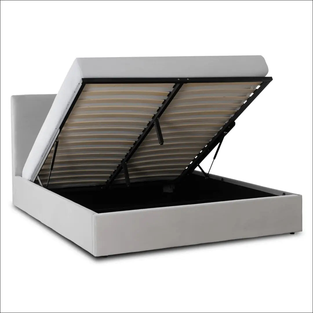 Lova 120x200 su daiktadėže pilka aksominė TE2588 - €307.69 Save 15% __label:Pristatymas 5-14 d.d., Newelite Naujausi
