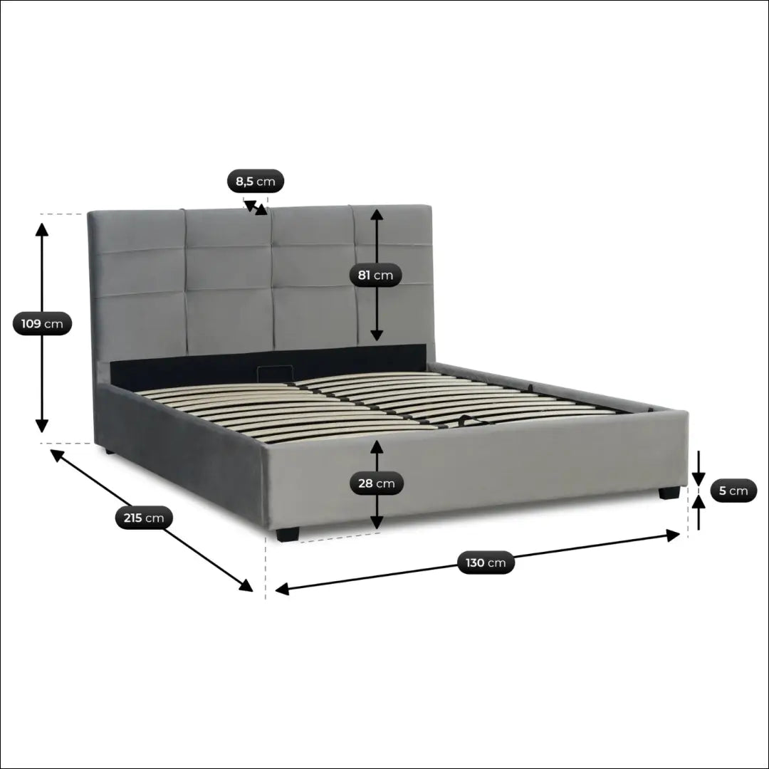 Lova 120x200 Velvet tamsiai pilka TE2607 - €281.40 Save 15% __label:Pristatymas 5-14 d.d., Newelite Naujausi produktai