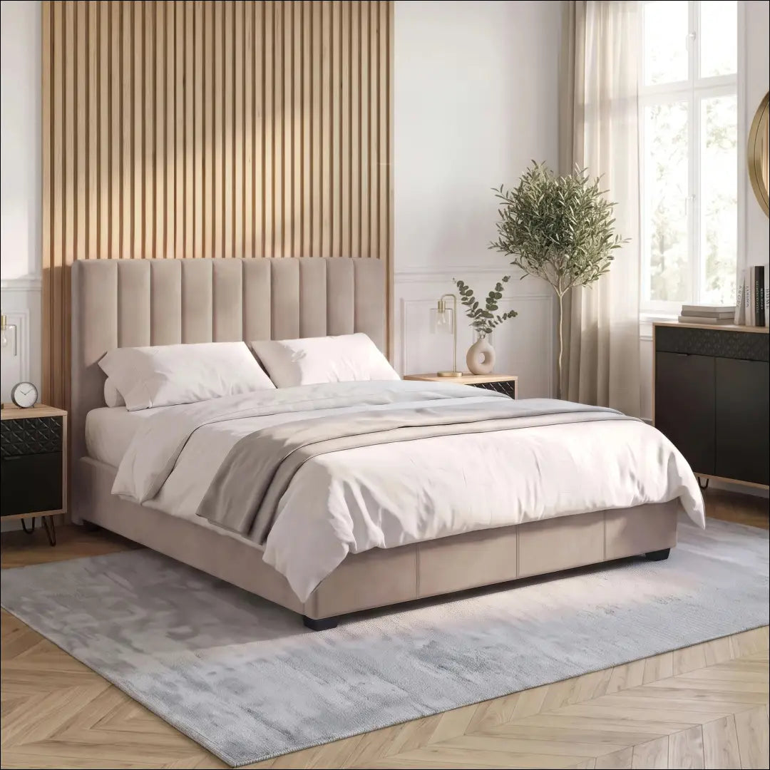 Lova 140x200 Velvet Cream TE2609 - €291.08 Save 15% __label:Pristatymas 5-14 d.d., Newelite Naujausi produktai | Namų