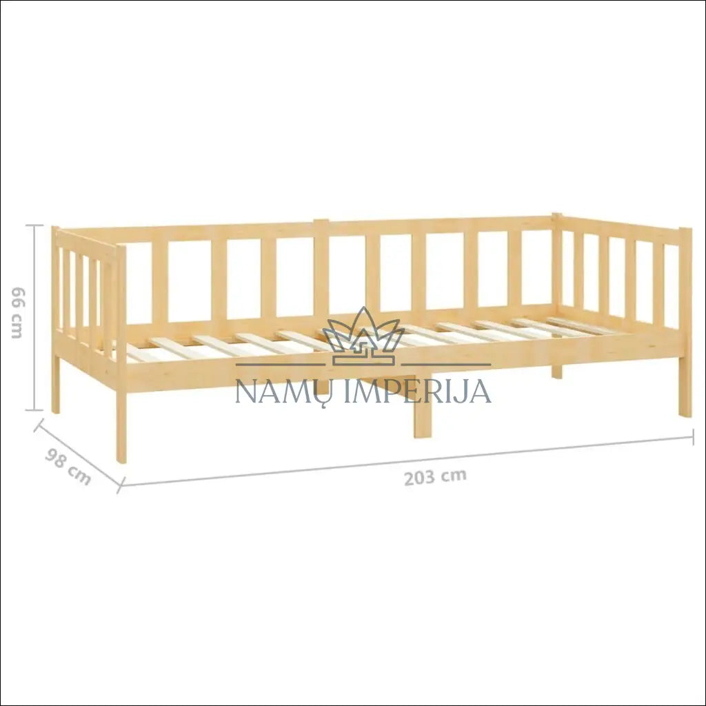 Lova (90x200cm) GI594 - €58 Save 50% 50-100, __label:Pristatymas 1-2 d.d., color-ruda, lovos-miegamojo,
