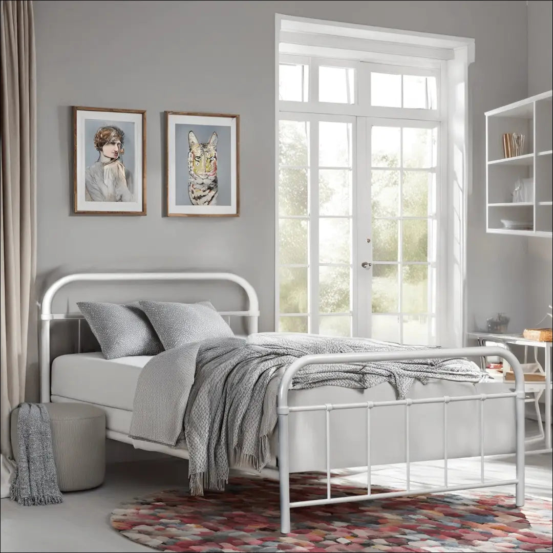 Lova baltos spalvos 120x200 TE182 - €164 Save 15% 100-200, __label:Pristatymas 5-14 d.d., elite, uzsakomi, uzsakomi