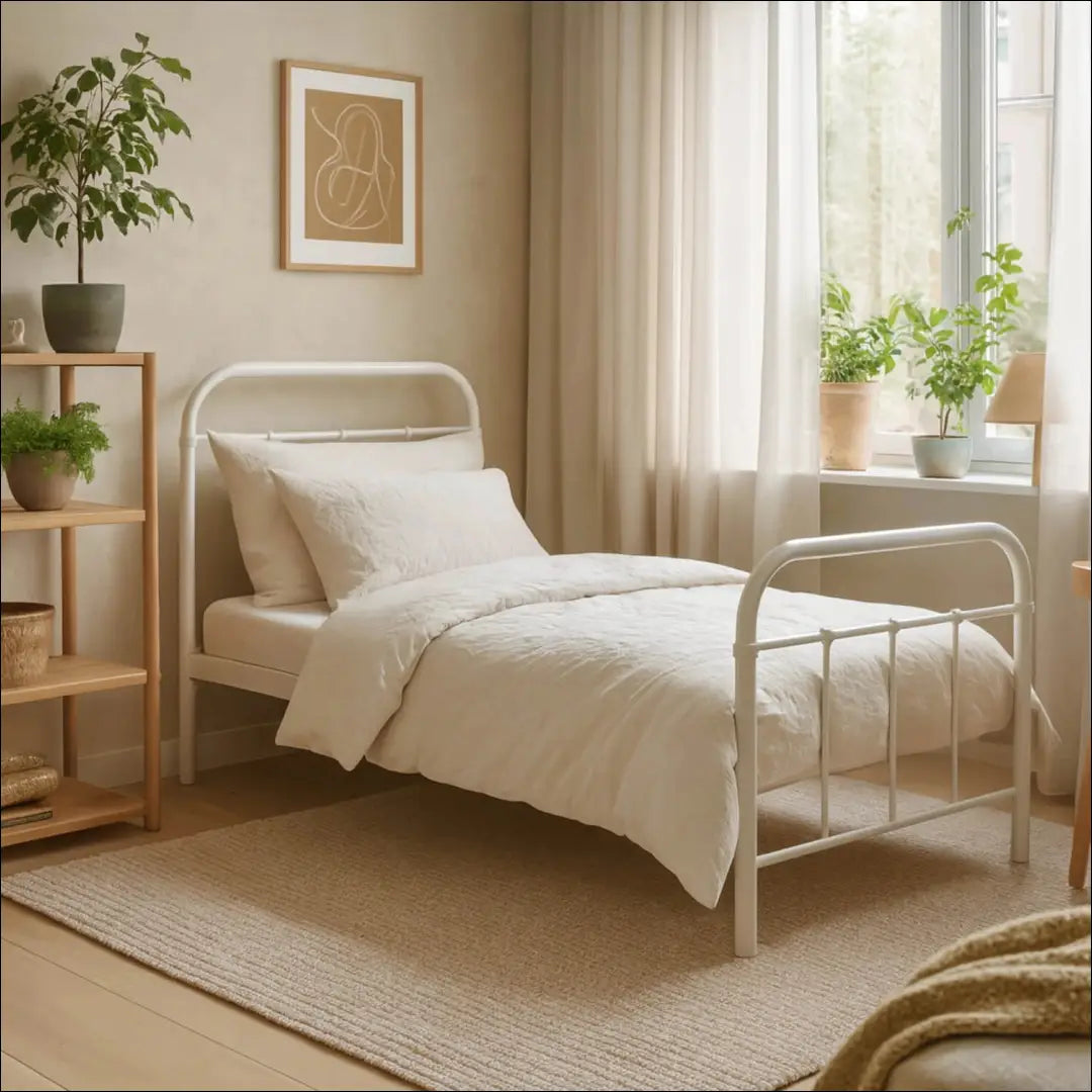 Lova baltos spalvos 90x200 TE179 - €127 Save 15% 100-200, __label:Pristatymas 5-14 d.d., elite, uzsakomi, uzsakomi lova