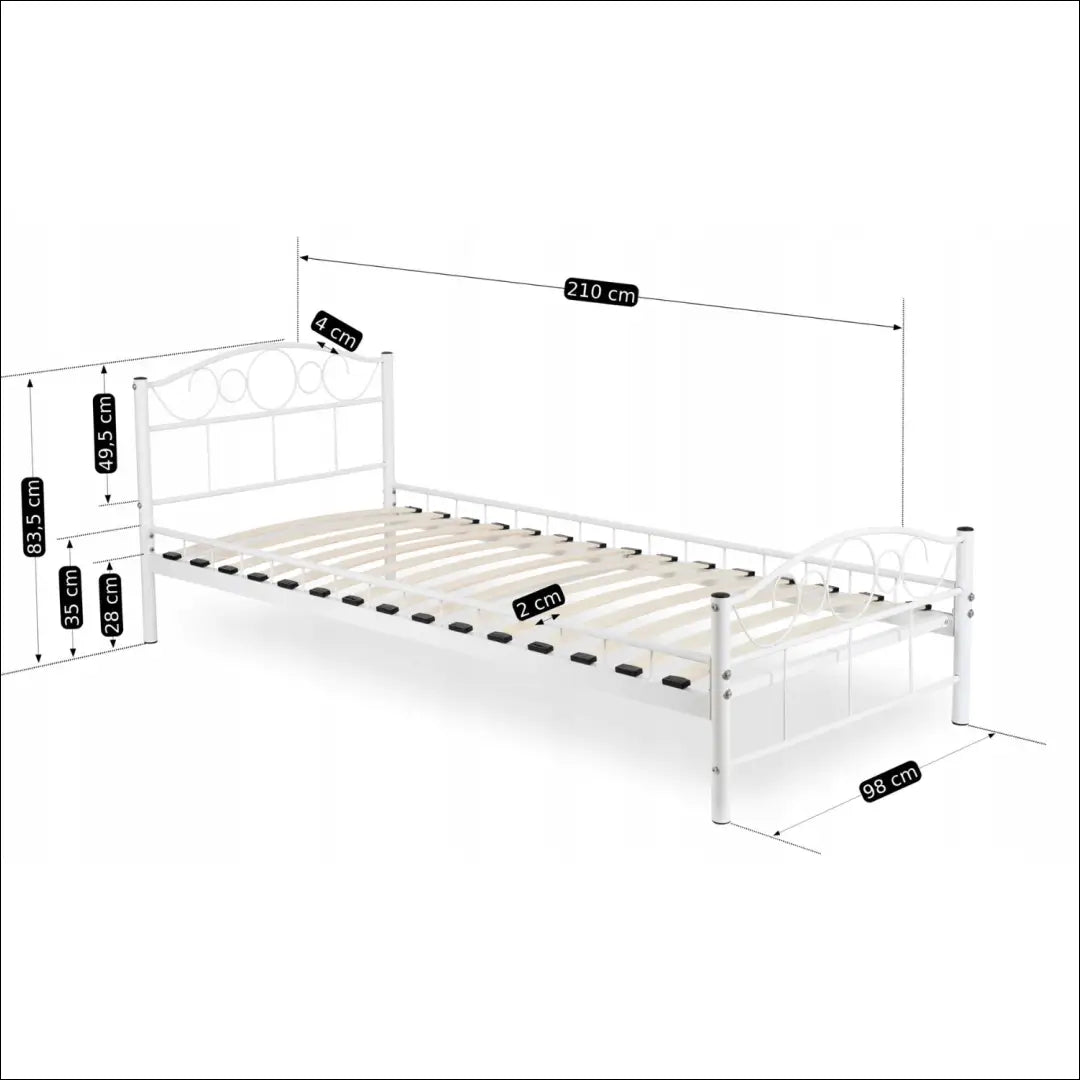 Lova baltos spalvos 90x200 TE265 - €87 Save 15% 50-100, __label:Pristatymas 5-14 d.d., elite, uzsakomi, uzsakomi lova