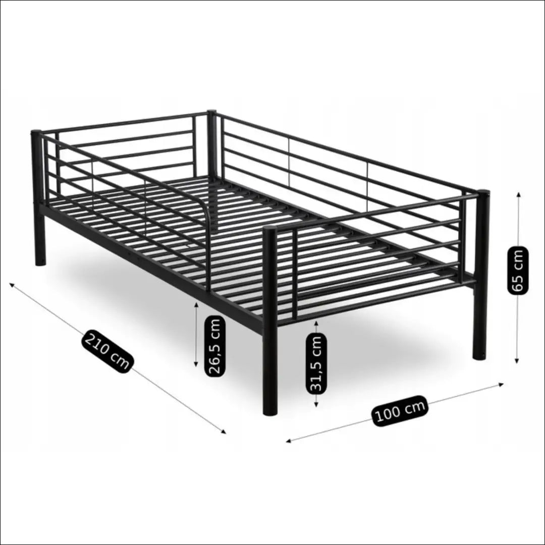 Lova juodos spalvos 90x200 TE368 - €243 Save 15% __label:Pristatymas 5-14 d.d., elite, over-200, uzsakomi, uzsakomi
