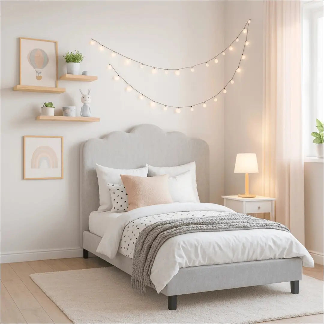 Lova su audiniu pilkos spalvos 120x200 TE959 - €281 Save 15% __label:Pristatymas 5-14 d.d., elite, over-200,