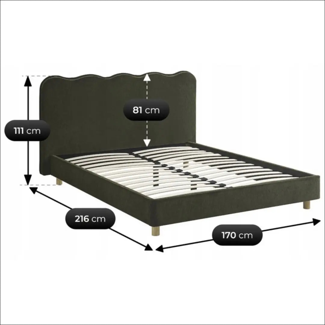 Lova su audiniu žalios spalvos 160x200 TE939 - €257 Save 15% __label:Pristatymas 5-14 d.d., elite, over-200,