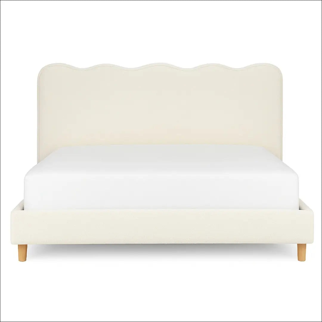 Lova su buklė audinio audiniu kreminės spalvos 160x200 TE1051 - €257 Save 15% __label:Pristatymas 5-14 d.d., elite,
