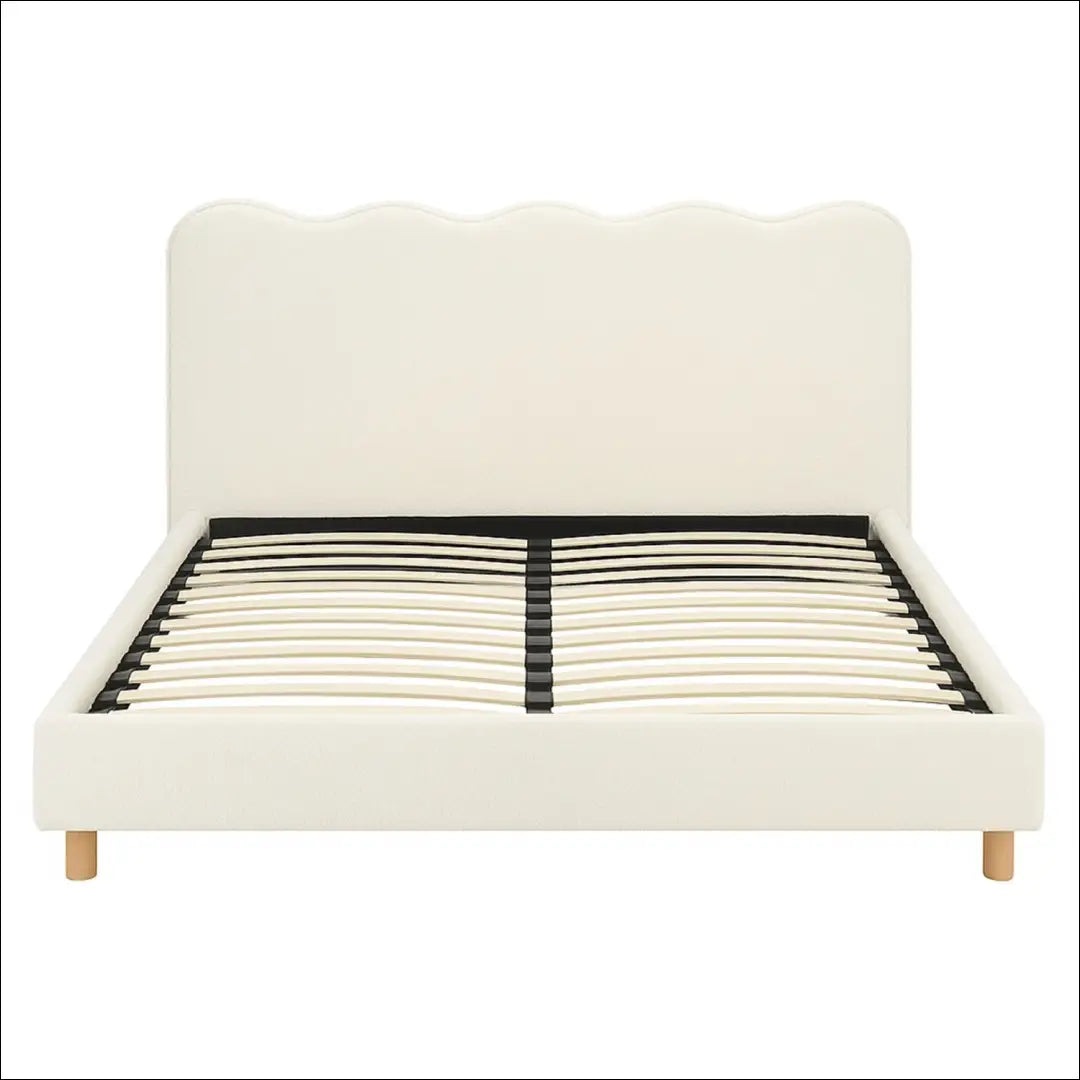 Lova su buklė audinio audiniu kreminės spalvos 180x200 TE950 - €297 Save 15% __label:Pristatymas 5-14 d.d., elite,