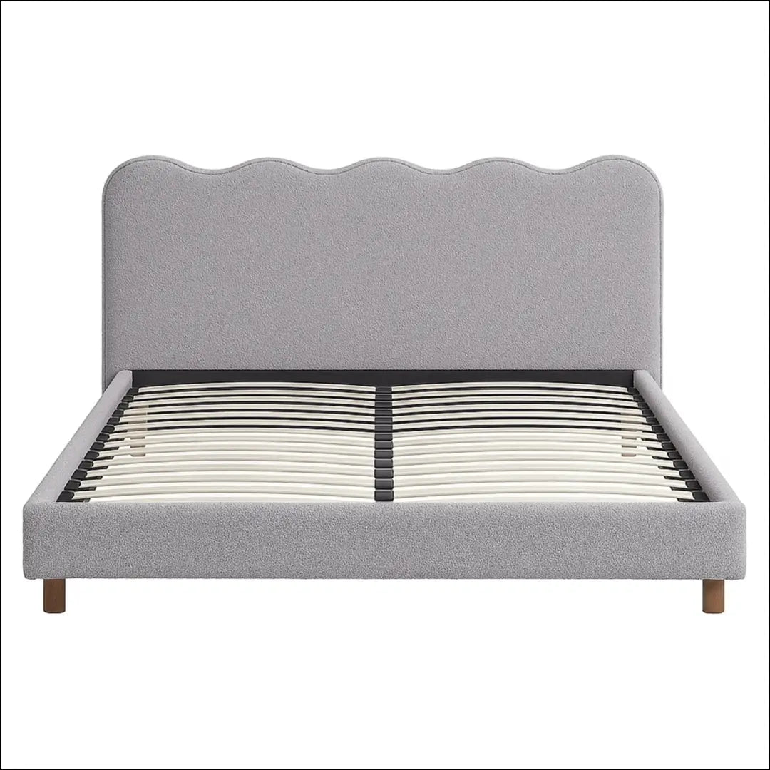 Lova su buklė audinio audiniu pilkos spalvos 160x200 TE942 - €257 Save 15% __label:Pristatymas 5-14 d.d., elite,