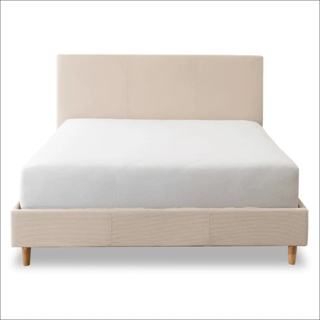 Lova su korduro audiniu smėlio spalvos 140x200 TE924 - €261 Save 15% __label:Pristatymas 5-14 d.d., elite, over-200,