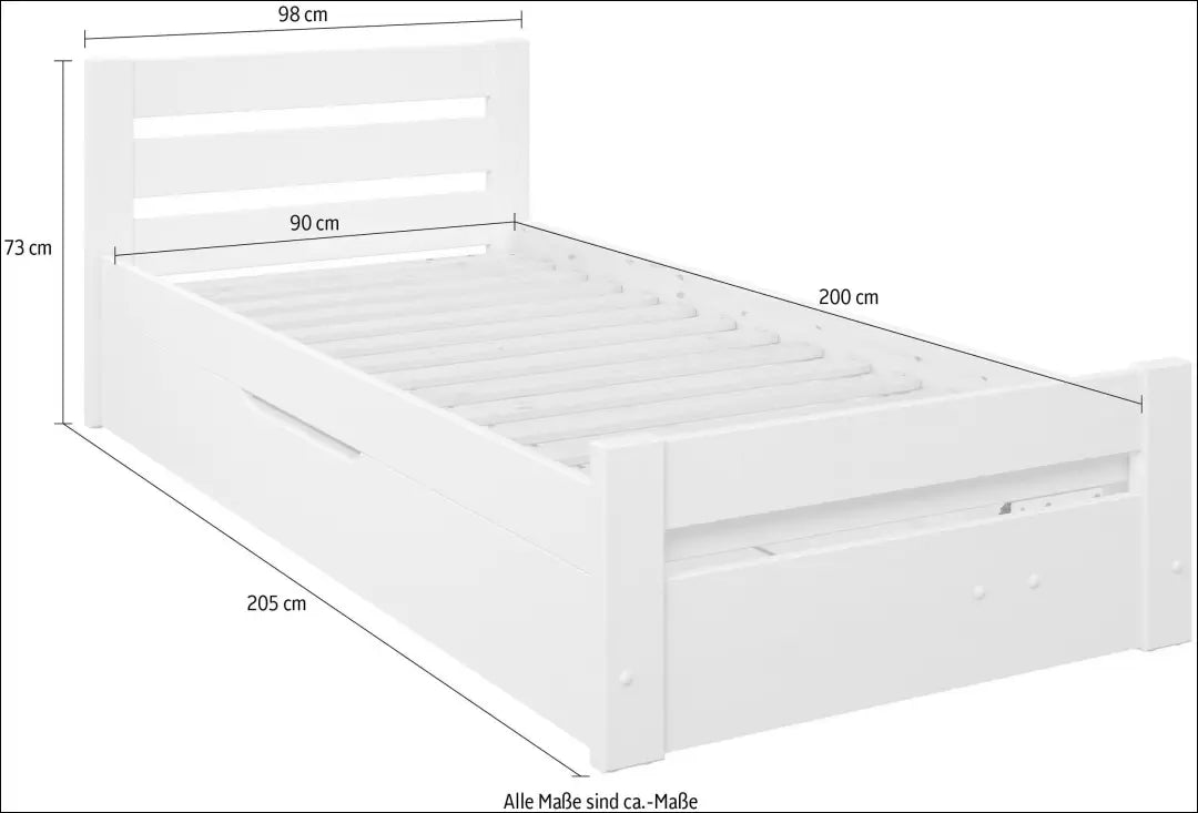 Lova su patalynės dėže (90x200cm) GI961 - €190 Save 50% 100-200, __label:Pristatymas 1-2 d.d., color-balta,