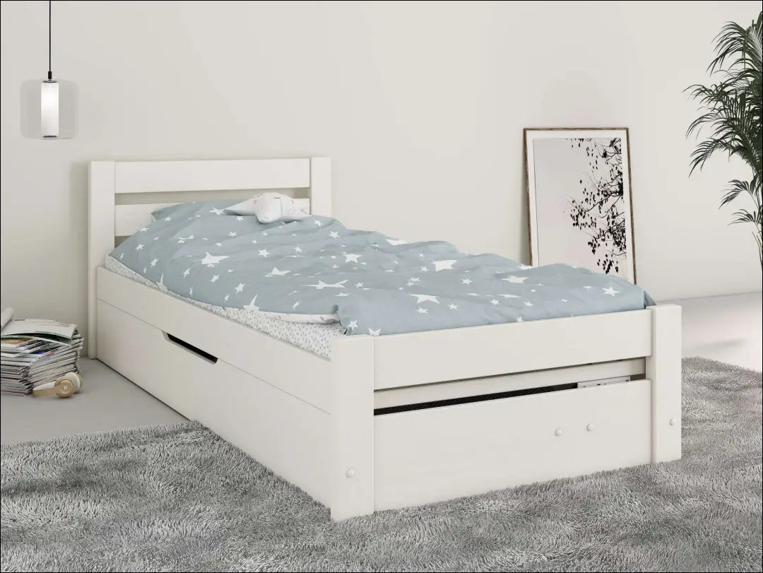 Lova su patalynės dėže (90x200cm) GI961 - €190 Save 50% 100-200, __label:Pristatymas 1-2 d.d., color-balta,