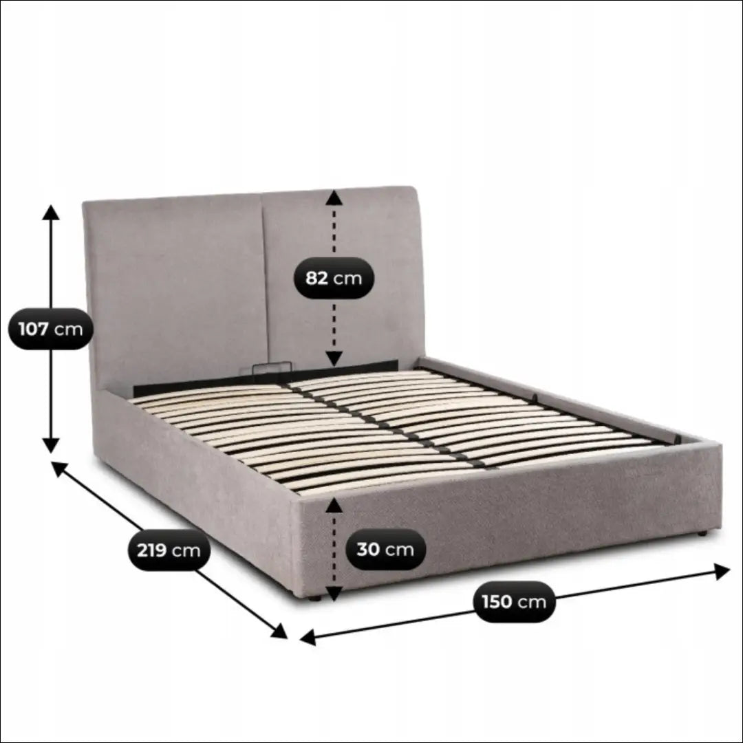 Lova su patalynės dėže audiniu pilkos spalvos 140x200 TE1254 - €368 Save 15% __label:Pristatymas 5-14 d.d., elite,