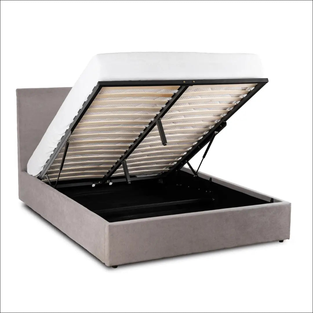 Lova su patalynės dėže audiniu pilkos spalvos 140x200 TE1254 - €368 Save 15% __label:Pristatymas 5-14 d.d., elite,