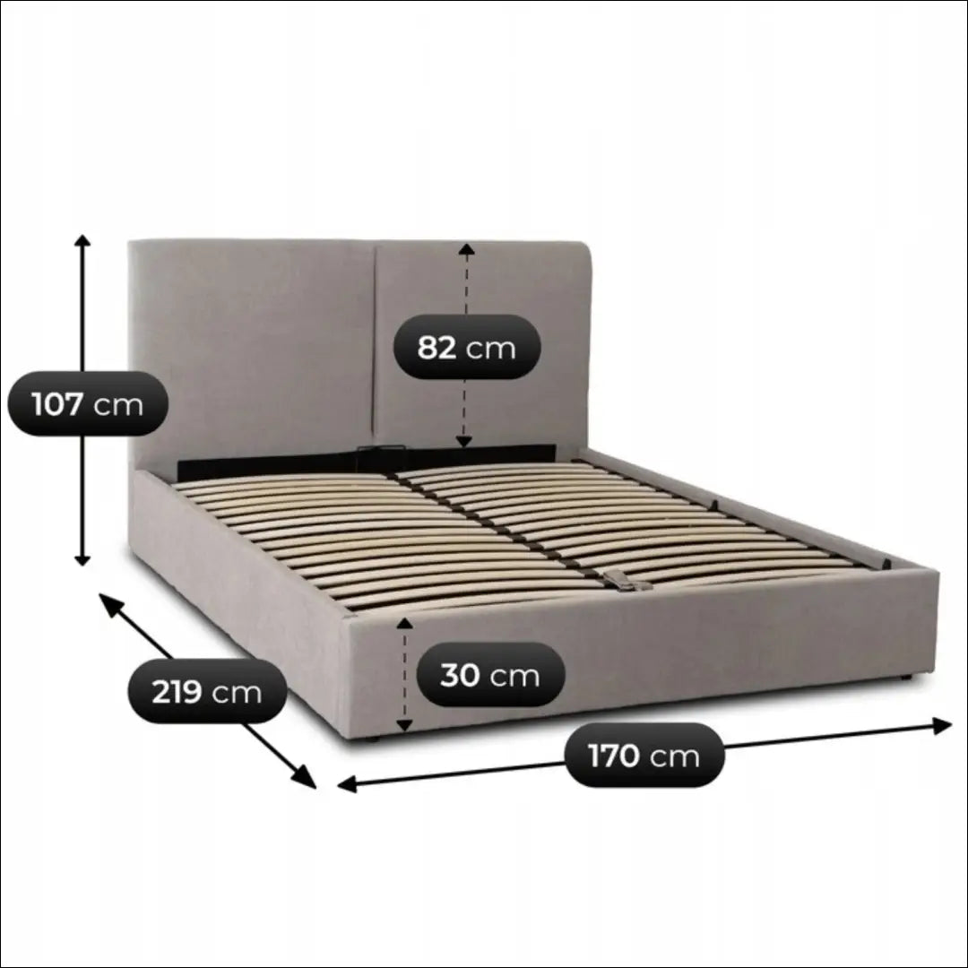 Lova su patalynės dėže audiniu pilkos spalvos 160x200 TE1024 - €389 Save 15% __label:Pristatymas 5-14 d.d., elite,