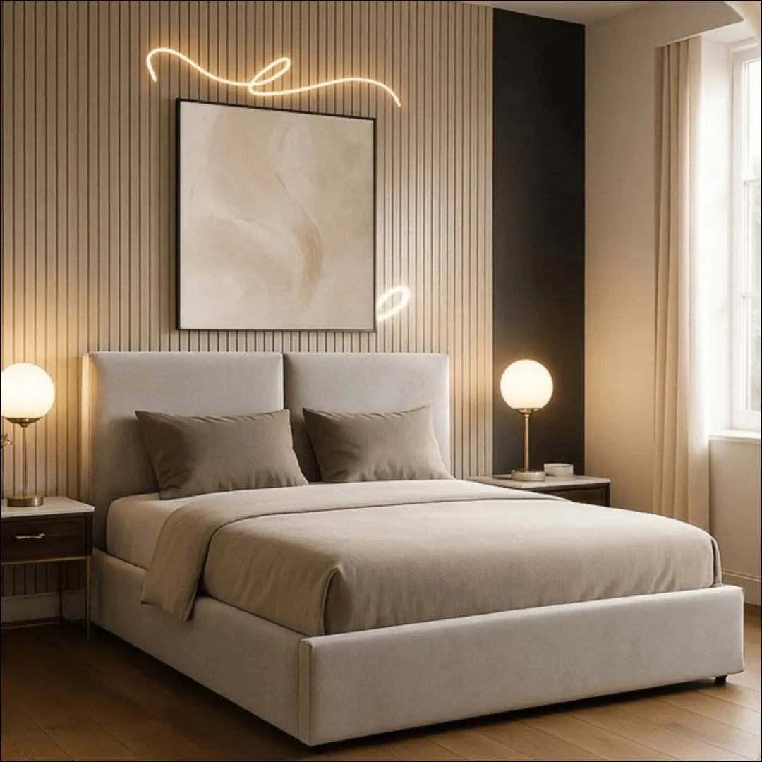 Lova su patalynės dėže audiniu pilkos spalvos 160x200 TE1024 - €389 Save 15% __label:Pristatymas 5-14 d.d., elite,