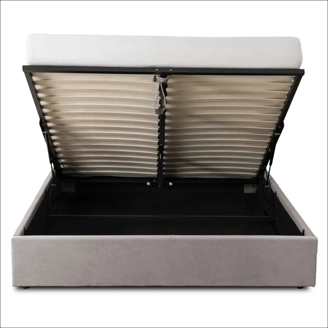 Lova su patalynės dėže audiniu pilkos spalvos 160x200 TE1024 - €389 Save 15% __label:Pristatymas 5-14 d.d., elite,