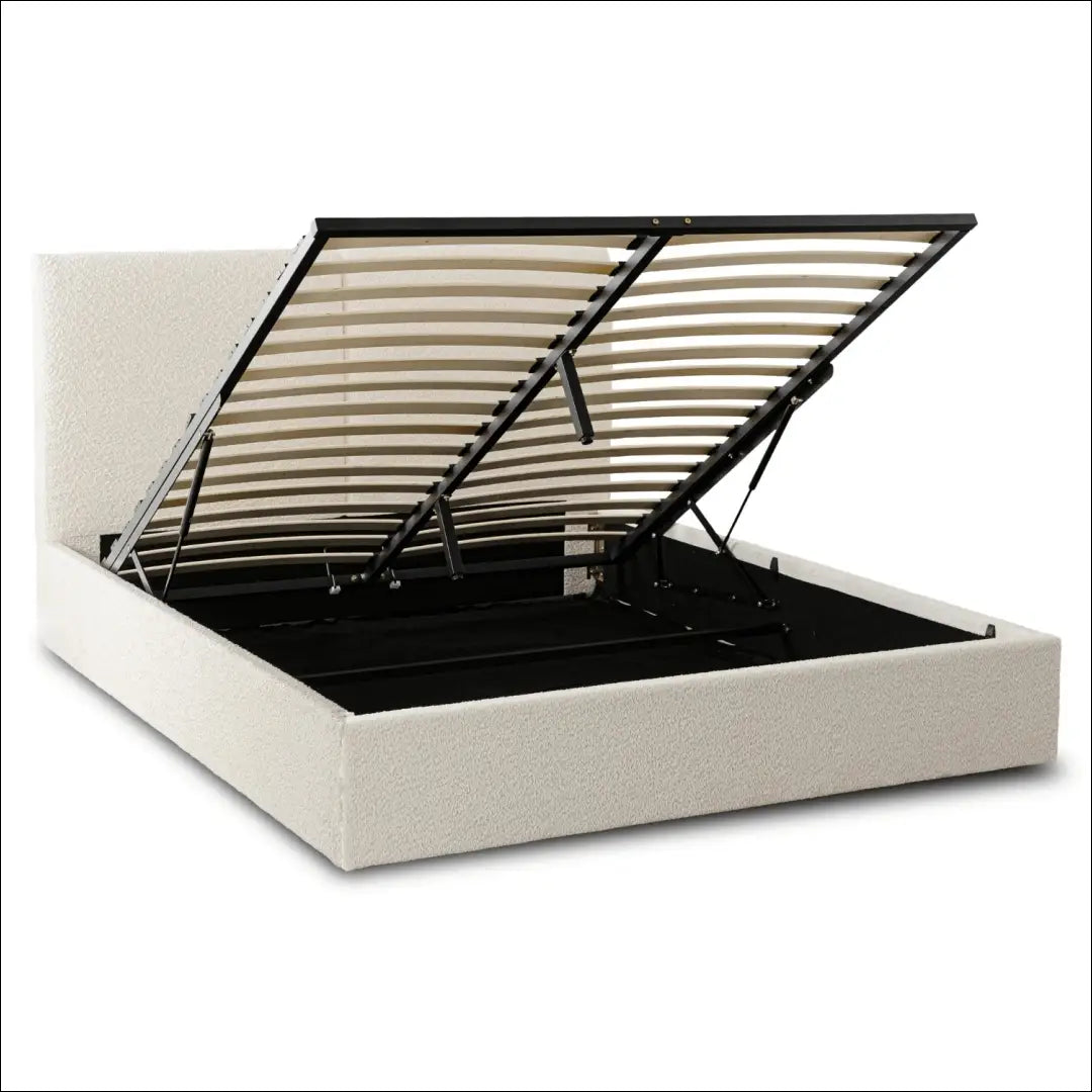 Lova su patalynės dėže buklė audinio audiniu kreminės spalvos 140x200 TE979 - €340 Save 15% __label:Pristatymas 5-14