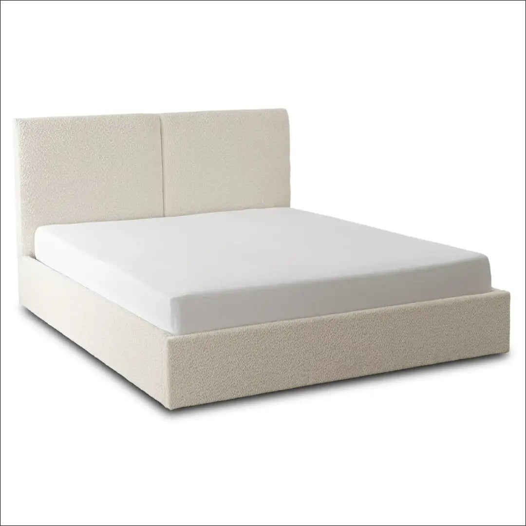 Lova su patalynės dėže buklė audinio audiniu kreminės spalvos 140x200 TE979 - €340 Save 15% __label:Pristatymas 5-14