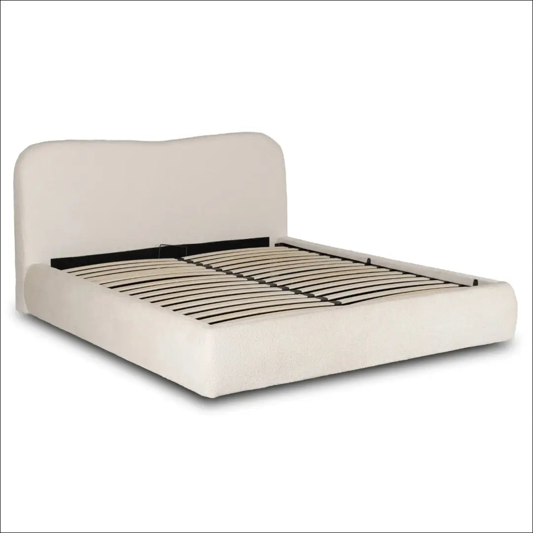 Lova su patalynės dėže buklė audinio audiniu kreminės spalvos 160x200 TE857 - €416 Save 15% __label:Pristatymas 5-14