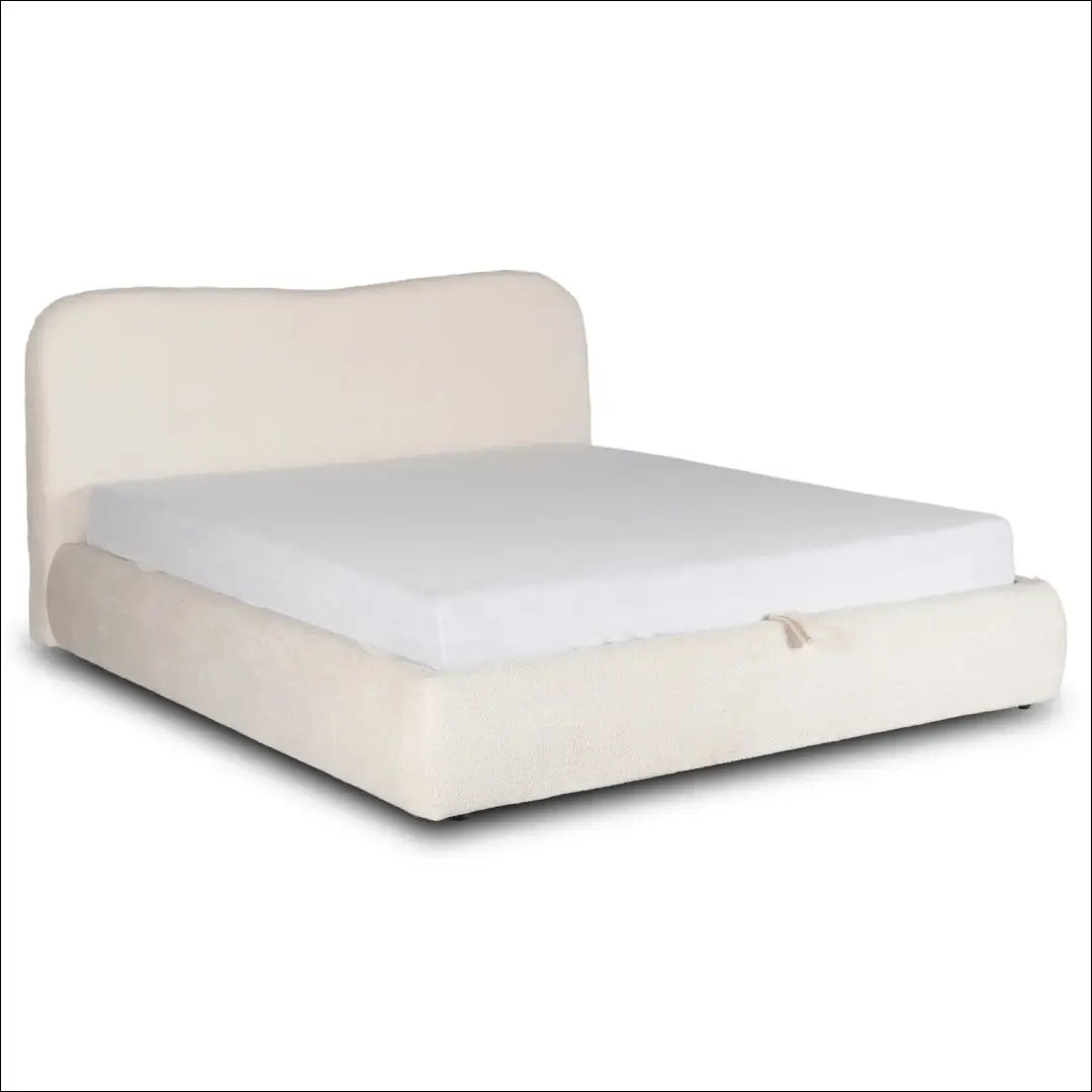 Lova su patalynės dėže buklė audinio audiniu kreminės spalvos 160x200 TE857 - €416 Save 15% __label:Pristatymas 5-14