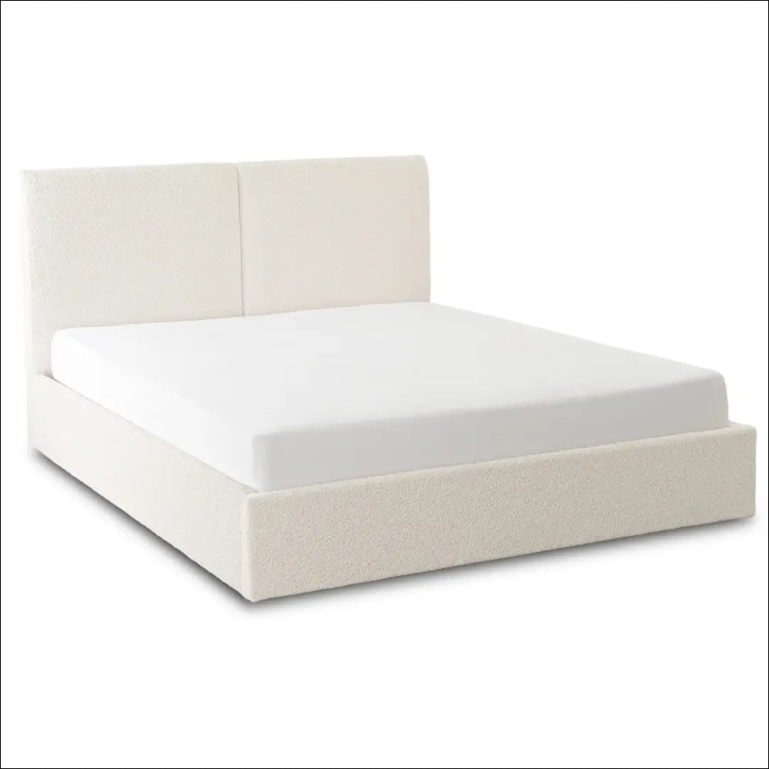 Lova su patalynės dėže buklė audinio audiniu kreminės spalvos 160x200 TE969 - €371 Save 15% __label:Pristatymas 5-14