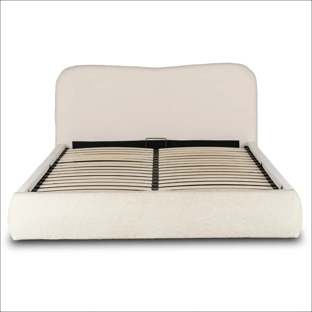 Lova su patalynės dėže buklė audinio audiniu kreminės spalvos 160x200 TE857 - €416 Save 15% __label:Pristatymas 5-14