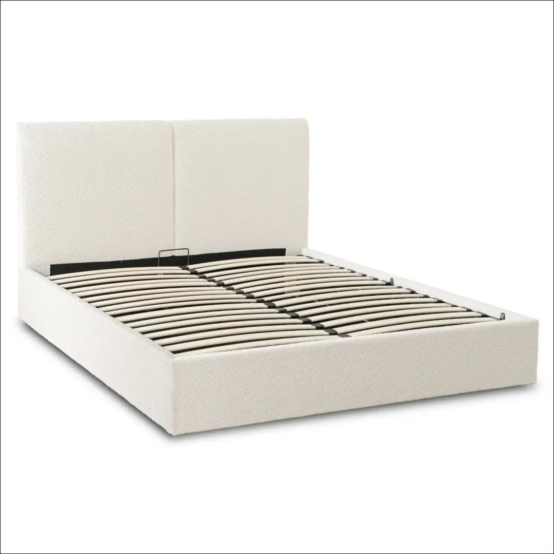Lova su patalynės dėže buklė audinio audiniu kreminės spalvos 160x200 TE969 - €371 Save 15% __label:Pristatymas 5-14