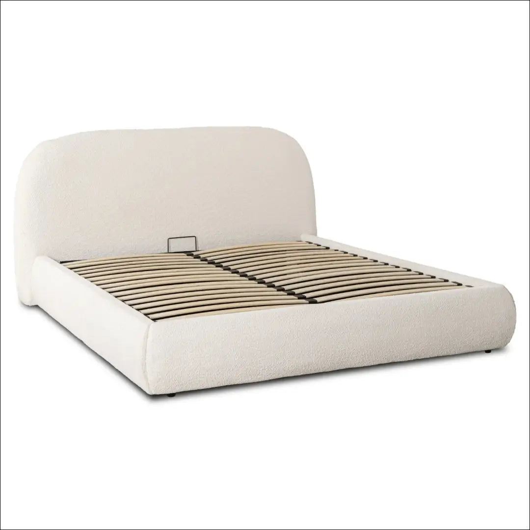 Lova su patalynės dėže buklė audinio audiniu kreminės spalvos 160x200 TE1079 - €543 Save 15% __label:Pristatymas 5-14