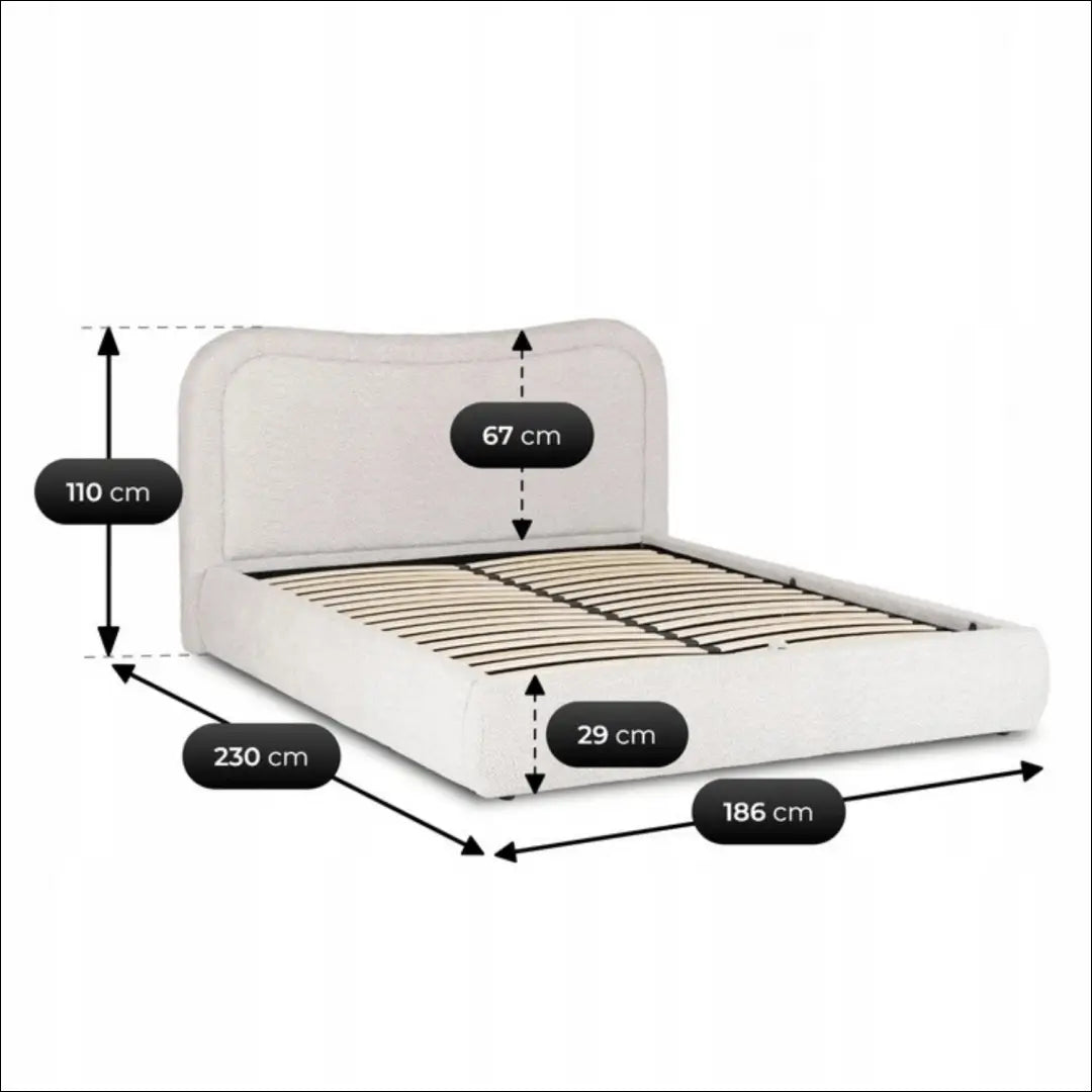 Lova su patalynės dėže buklė audinio audiniu kreminės spalvos 160x200 TE906 - €334 Save 15% __label:Pristatymas 5-14