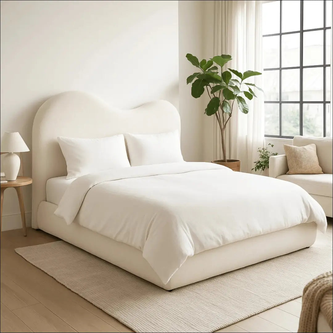 Lova su patalynės dėže buklė audinio audiniu kreminės spalvos 180x200 TE968 - €492 Save 15% __label:Pristatymas 5-14