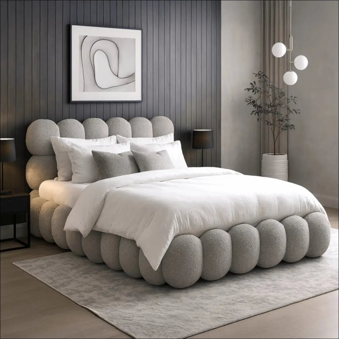 Lova su patalynės dėže buklė audinio audiniu pilkos spalvos 160x200 TE943 - €575 Save 15% __label:Pristatymas 5-14