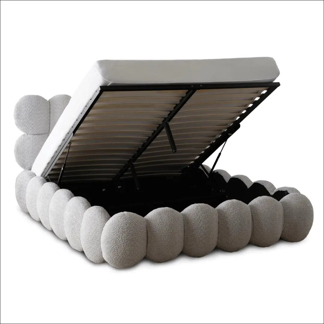 Lova su patalynės dėže buklė audinio audiniu pilkos spalvos 160x200 TE943 - €575 Save 15% __label:Pristatymas 5-14