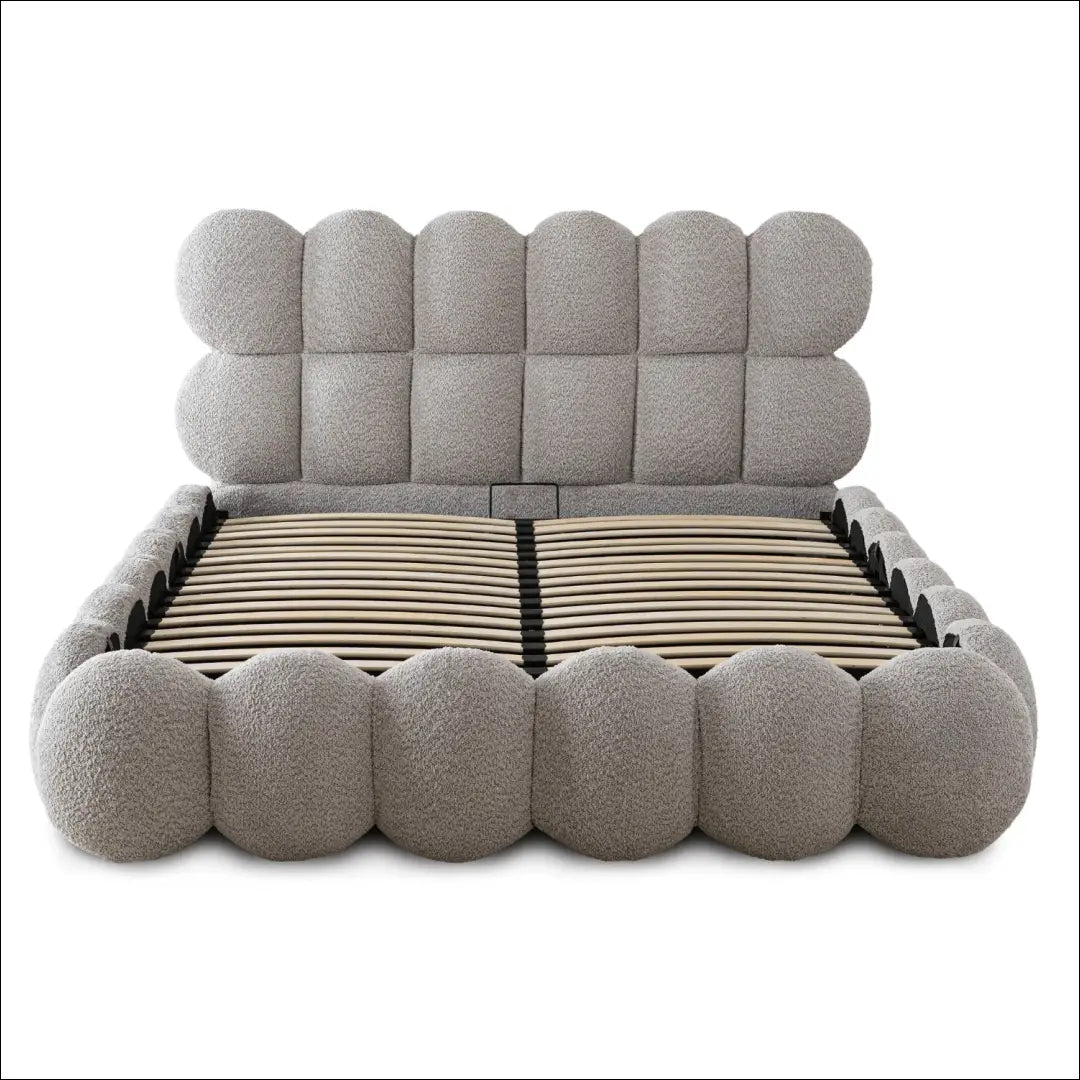 Lova su patalynės dėže buklė audinio audiniu pilkos spalvos 160x200 TE943 - €575 Save 15% __label:Pristatymas 5-14