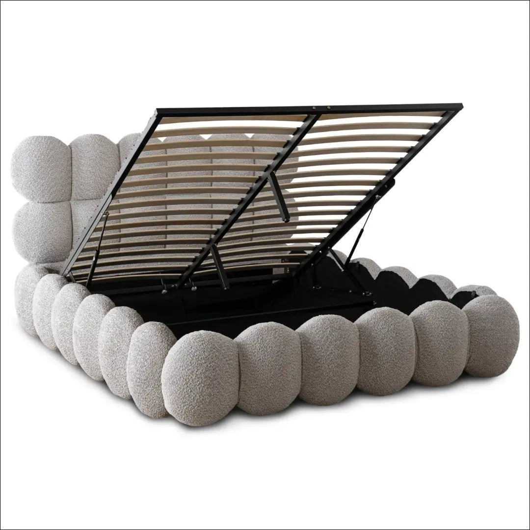 Lova su patalynės dėže buklė audinio audiniu pilkos spalvos 160x200 TE943 - €575 Save 15% __label:Pristatymas 5-14