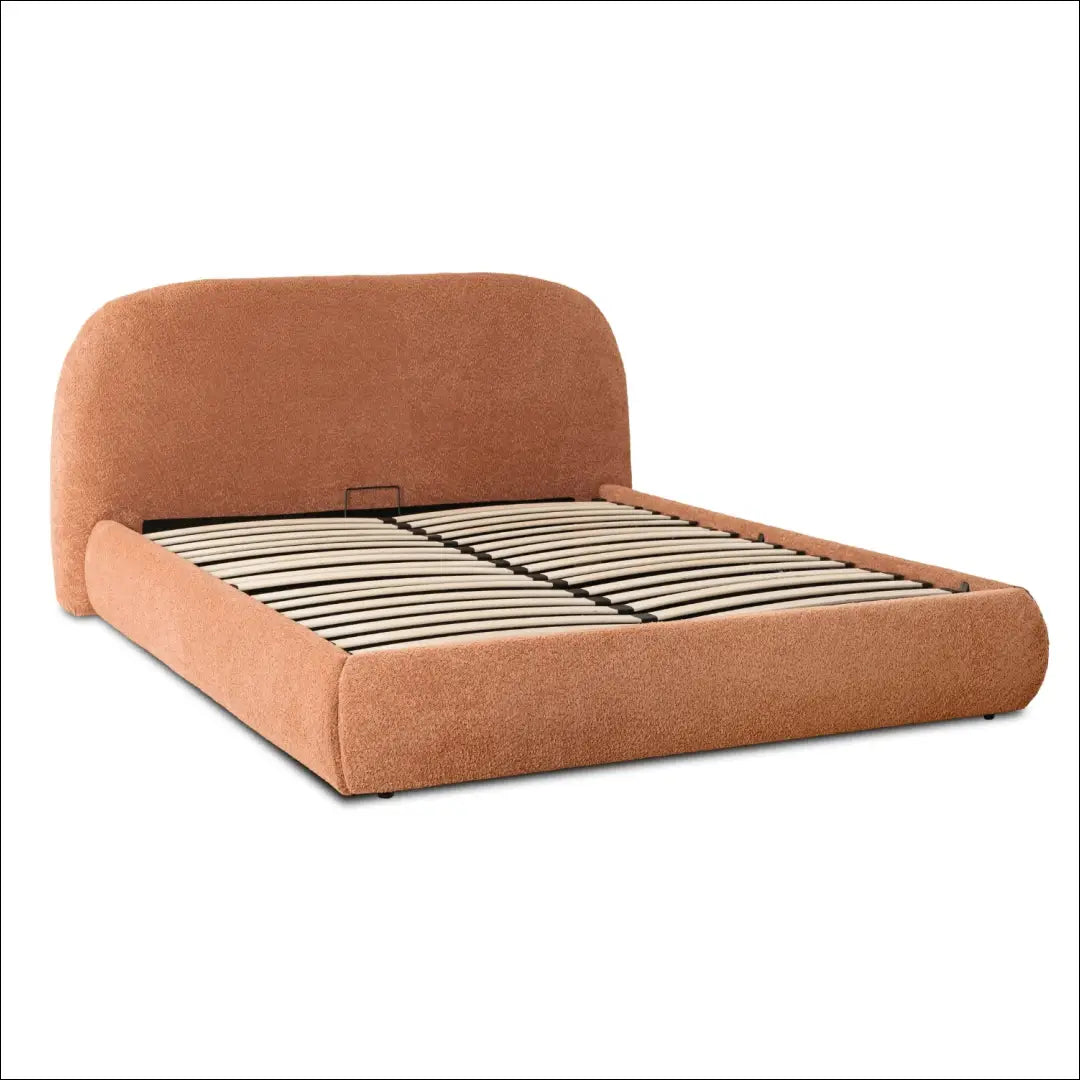 Lova su patalynės dėže buklė audinio audiniu rusvos spalvos 160x200 TE1013 - €501 Save 15% __label:Pristatymas 5-14