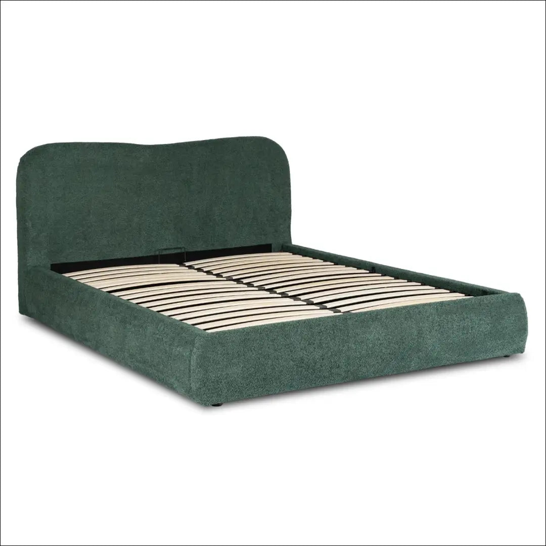 Lova su patalynės dėže buklė audinio audiniu žalios spalvos 160x200 TE846 - €416 Save 15% __label:Pristatymas 5-14