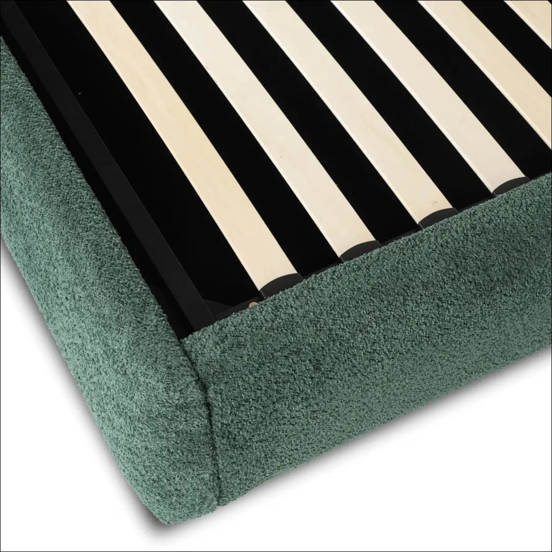 Lova su patalynės dėže buklė audinio audiniu žalios spalvos 160x200 TE846 - €416 Save 15% __label:Pristatymas 5-14