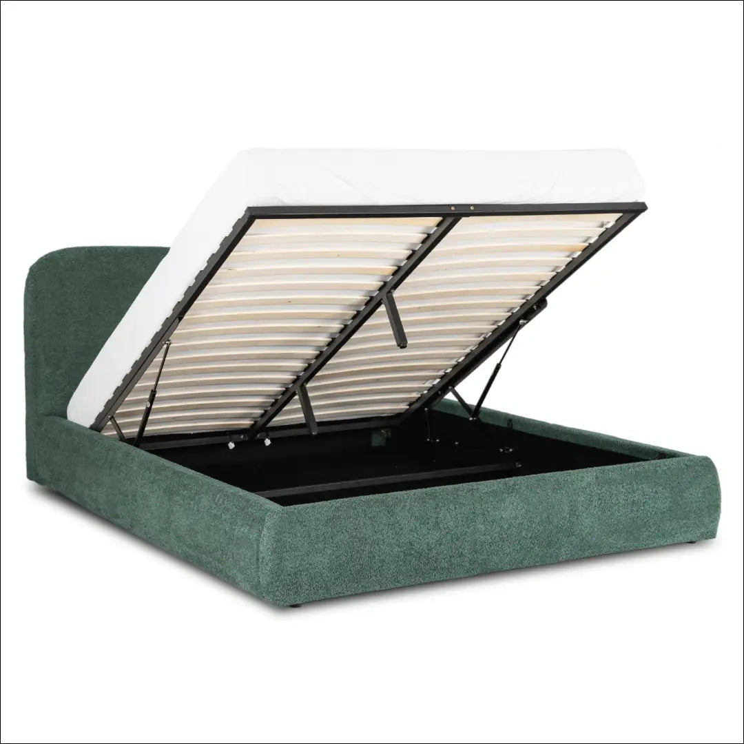 Lova su patalynės dėže buklė audinio audiniu žalios spalvos 160x200 TE846 - €416 Save 15% __label:Pristatymas 5-14