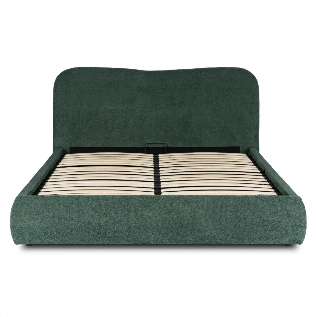 Lova su patalynės dėže buklė audinio audiniu žalios spalvos 160x200 TE846 - €416 Save 15% __label:Pristatymas 5-14