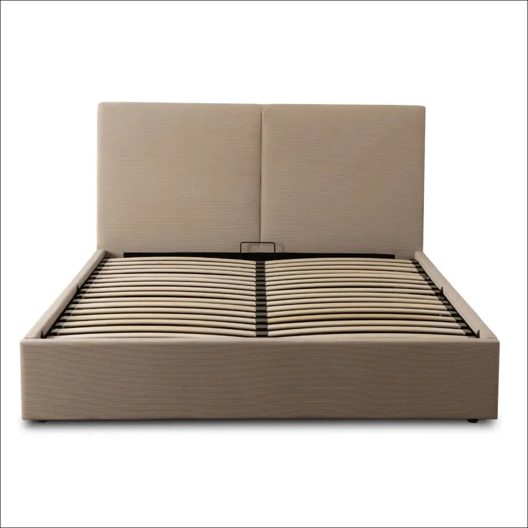 Lova su patalynės dėže korduro audiniu smėlio spalvos 160x200 TE1025 - €389 Save 15% __label:Pristatymas 5-14 d.d.,
