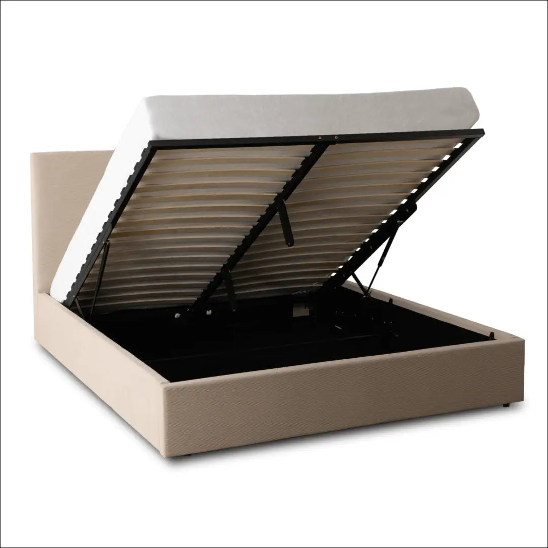 Lova su patalynės dėže korduro audiniu smėlio spalvos 180x200 TE1028 - €400 Save 15% __label:Pristatymas 5-14 d.d.,