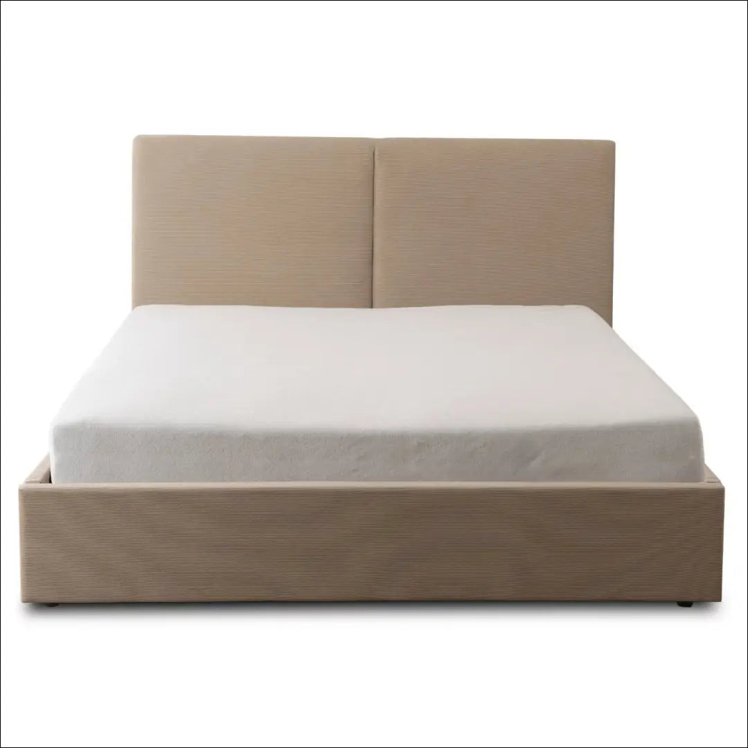 Lova su patalynės dėže korduro audiniu smėlio spalvos 180x200 TE1028 - €400 Save 15% __label:Pristatymas 5-14 d.d.,