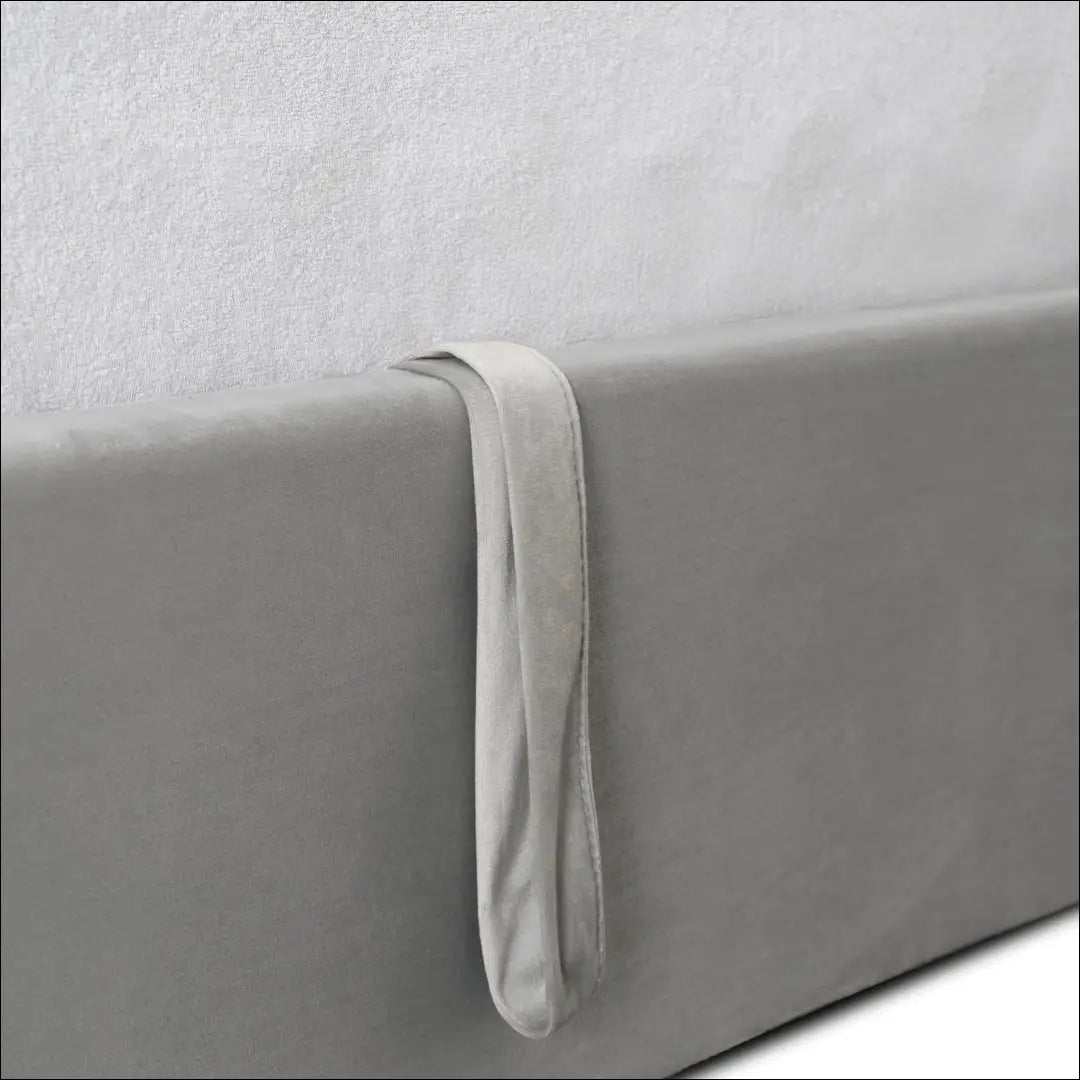Lova su patalynės dėže veliūro audiniu pilkos spalvos 140x200 TE985 - €327 Save 15% __label:Pristatymas 5-14 d.d.,