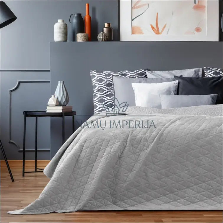 Lovatiesė (240x260cm) DI5048 - €39 Save 70% 25-50, __label:Pristatymas 1-2 d.d., color-pilka, color-sidabrine,